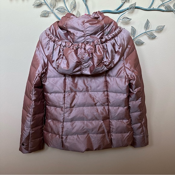Only brand Love Collection Eisa Down Rose Gold Hooded Puffer Jacket Sz L - Picture 3 of 8